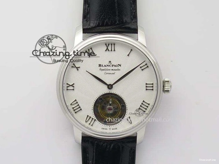 1228 Villeret 6654 RG Complicated Function OMF 1:1 Best Edition White Texture Dial On Leather Strap A Bright 8105